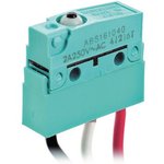 ABS161040, Micro Switch ABS, 2A, 2A, 1CO, 0.97N, Pin Plunger