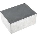 Silver Die Cast Aluminium Enclosure, Silver Lid, 165.8 x 127.3 x 76.3mm