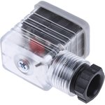 2P+E DIN 43650 B, Female Solenoid Valve Connector, with Indicator Light ...