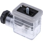 2P+E DIN 43650 B, Female Solenoid Valve Connector, with Indicator Light ...