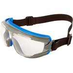 GG501NSGAF-BLU, Goggle Gear Anti-Mist UV Safety Goggles, Clear PC Lens