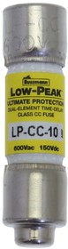 Фото 1/10 LP-CC-10, Предохранитель серии Low-Peak с характеристикой Time-Delay, 10А, 600VAC, 10x38мм