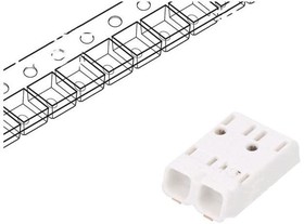 Фото 1/2 MICROCON-SMD-2PS, Разъем: самозажимная клемма, MICROCON, 4мм, Кол-во полюс: 2, 6А