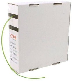 CB-HFT(2X) 2.4MM BOX YELLOW-GREEN, Термоусадочная трубка, без клея, 2 1, 2,4мм, желто-зеленый