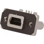 MUSBB15134, Rugged USB 2.0, Input Output Connector, Mini B, Right Angle ...