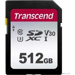 Карта памяти SDXC UHS-I U3 Transcend 512 ГБ, 100 МБ/с, Class 10, TS512GSDC300S ...