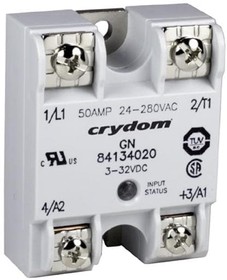 84134017, Solid State Relays - Industrial Mount SSR Relay, Panel Mount, IP00, 280VAC/25A, DC In, Zero Cross, Faston