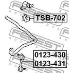 TSB-702, Втулка стабилизатора TOYOTA CALDINA AT191,CT19#,ET196,ST19# ...