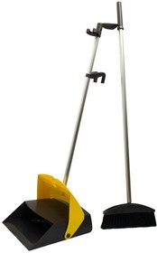 Фото 1/4 Комплект для уборки Vermop щётка, совок с крышкой 089605 жёлтый
