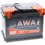 6СТ60(1), Аккумулятор AWA PRO 60А/ч