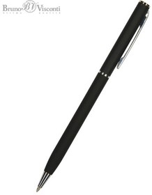 Фото 1/10 Ручка шариковая BRUNO VISCONTI "Palermo", черный металлический корпус, 0,7 мм, синяя, 20-0250/01