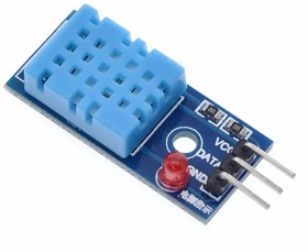 Фото 1/3 DHT11 Датчик температуры и влажности для Arduino (с индикатором питания)