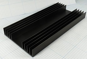 Охладитель (радиатор охлаждения) 250x120x 24, тип F06, аллюминий, BLA239-250, черный