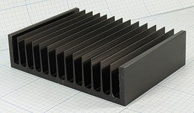 Охладитель (радиатор охлаждения) 100x140x 35, тип F38, аллюминий, BLA291-100, черный