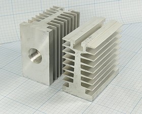 Охладитель (радиатор охлаждения) 80x 80x 45, тип I09, аллюминий, О-371-80, серый