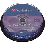 43666, DVD+R DL 8.5 GB Spindle of 10