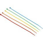 Cable Tie, 203mm x 2.5 mm, Assorted Nylon, Pk-250