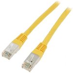 50540, Patch cord; F/UTP; 6; solid; CCA; PE; yellow; 0.25m; 26AWG; shielded