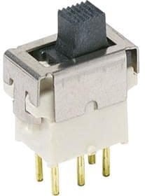 Фото 1/4 ES02MSABE, IP57 Surface Mount Slide Switch SPST Latching 0.4VA Slide