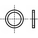B12/BN739, Шайба, круглая, M12, D=16мм, h=2мм, сталь, Покрытие: цинк, BN: 739