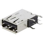 48204-0001, USB Type A, Receptacle, USB-A 2.0, Straight, Positions - 4