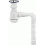 VIR Сифон МИНИ Элит 1.1/2 40/50 с нерж.чашкой. 70 мм и гибкой трубой 100320 30986760