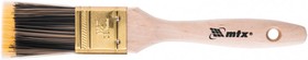 Фото 1/4 83218, Кисть плоская 1.5", жесткая золотистая искусственная щетина, деревянная ручка
