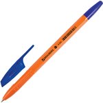 Ручка шариковая X-333 Orange, СИНЯЯ, корпус оранжевый, узел 0,7мм, линия 0,35мм, 142409