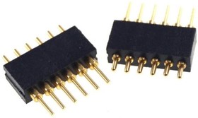 GPP0486p Подпружиненный контакт (pogo-pin) диаметром иглы 0,48мм 6 PIN, шаг 1,27мм