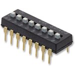 SDA08H1BD, 8 Way Through Hole DIP Switch SPST, Extended Actuator