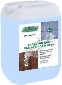 Средство для мытья пола и стен ECOTEVA Green apple 5 л 4603740921237
