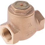 Bronze Single Check Valve, BSPT 1/2in, 25 bar