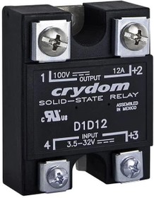 Фото 1/8 D1D12, Solid State Relays - Industrial Mount PM IP00 SSR 100VDC 12A,3.5-32VDC In