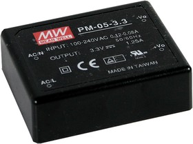 PM-05-12, AC/DC преобразователь, 12В,0.42А,5Вт