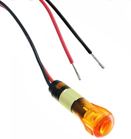 678-1335-233F, LED Panel Mount Indicator Uni-Color Orange 605nm 2000mcd 2-Pin