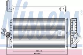 72034, NS72034_радиатор отопителя!390x225x35 \MB Actros/Atego