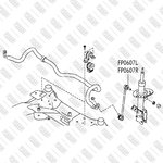 FP0607L, Тяга стабилизатора NISSAN Qashqai,X-Trail,Murano 07- RENAULT Koleos 07- ...