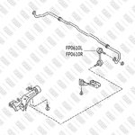 FP0610R, Тяга пер.стабил.прав.NISSAN PRIMERA 02=