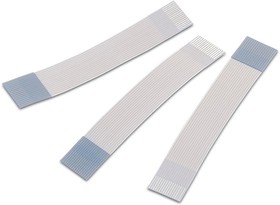 Фото 1/3 687724100002, 6877 Series FFC Ribbon Cable, 24-Way, 0.5mm Pitch, 100mm Length