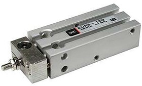 CDUK10-15D, Pneumatic Piston Rod Cylinder - 10mm Bore, 15mm Stroke, CUK Series, Double Acting