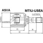 mtiu-usea, Шрус внутренний 30x41x27 MITSUBISHI MITSUBISHI GALANT EA