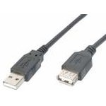 102-1010-BL-00300, Cable Assembly USB 3m USB Type A to USB Type A 4 to 4 POS M-F ...