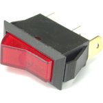 IRS-1-3B, Переключатель красный с подсветкой ON-OFF (10A 250VAC) SPST 3P