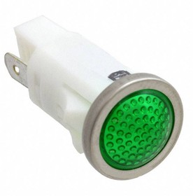 1032QD5, Panel Mount Indicator Lamps GREEN DIFFUSED 1/2" MOUNTING HOLE