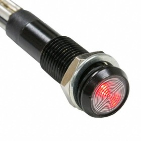 PM5-M124-RED, LED Panel Mount Indicators Smart Sensor PMI 5mm Red 625nm IP67