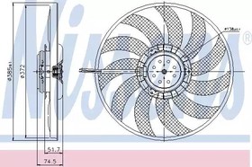 85638, Вентилятор радиатора AUDI A 6 / S 6 (04-) 2.0 TFSI (+)