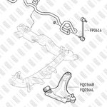 FP0616, Тяга стабилизатора OPEL Combo/Corsa/Vectra/Meriva 01- /SAAB 9-5 97-