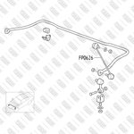 FP0626, Стойка стабилизатора BMW 3 (E30,E36) 5 (E28,E34) 7 (E32) 86- передняя FIXAR