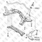 FP0633L, Стойка стабилизатора Mazda 323 626, MX-5, Xedos 6 91- передняя левая FIXAR