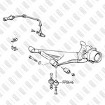 Тяга стабилизатора задняя левая/правая BMW 5(E28E34)/ 7(E23,E32) 77- FP0646